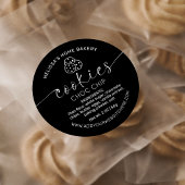 Minimalistisch zwart Elegant Script Sugar Cookie L Ronde Sticker