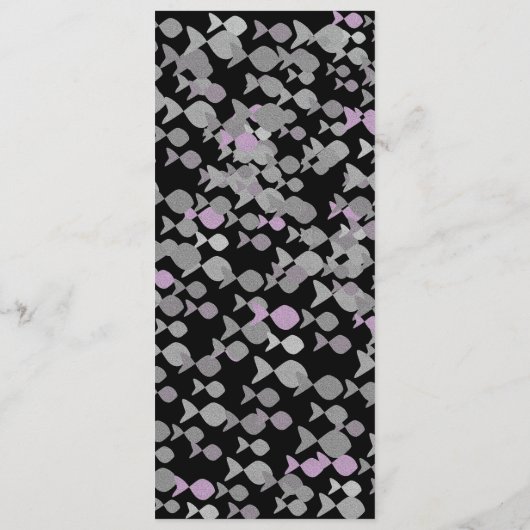 Minimalistisch Zwart Elegant Trouwdiner Menu (Achterkant)