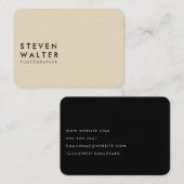 Minimalistisch zwart en bruin visitekaartje (Voorkant / Achterkant)