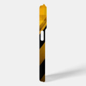 Minimalistisch zwart en geel Modern Monogram Hoesj Case-Mate iPhone Case (Achterkant / Rechts)