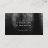 Minimalistisch zwart en goud textuur visitekaartje (Achterkant)