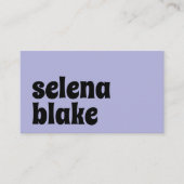 Minimalistisch zwart en Paarse | Moderne QR-code Visitekaartje (Voorkant)