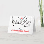 Minimalistisch Zwart en Rood Line Art Wenskaart Kaart (Voorkant)