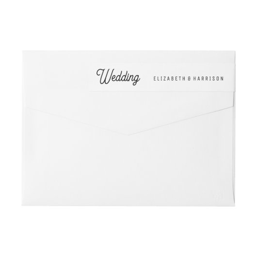 Minimalistisch - zwart en wit - bruiloft (Achterkant)