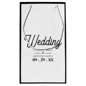 Minimalistisch - zwart en wit - bruiloft klein cadeauzakje (Achterkant)