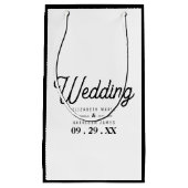 Minimalistisch - zwart en wit - bruiloft klein cadeauzakje (Voorkant)