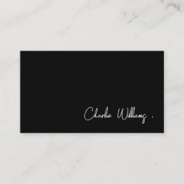 Minimalistisch Zwart en Wit Eenvoudig Bedrijfs Sch Visitekaartje