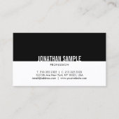 Minimalistisch zwart en wit, eenvoudige elegante r visitekaartje (Voorkant)