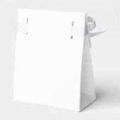 Minimalistisch zwart en wit heart modern huwelijk bedankdoosjes (Achterkant)