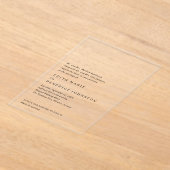 Minimalistisch zwart en wit modern huwelijk acryl uitnodigingen (Laagn)