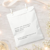 Minimalistisch zwart en wit modern huwelijk bedankzakje (Geknipt)