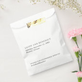 Minimalistisch zwart en wit modern huwelijk bedankzakje (Gezegeld)