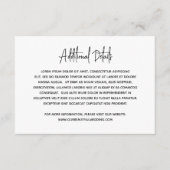 Minimalistisch zwart en wit modern huwelijk informatiekaartje (Voorkant)