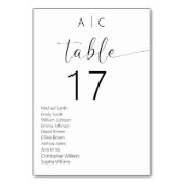 Minimalistisch zwart en wit modern huwelijk kaart (Achterkant)