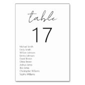 Minimalistisch zwart en wit modern huwelijk kaart (Achterkant)