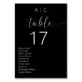 Minimalistisch zwart en wit modern huwelijk kaart (Achterkant)