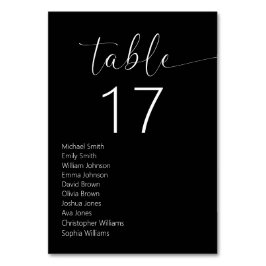 Minimalistisch zwart en wit modern huwelijk kaart