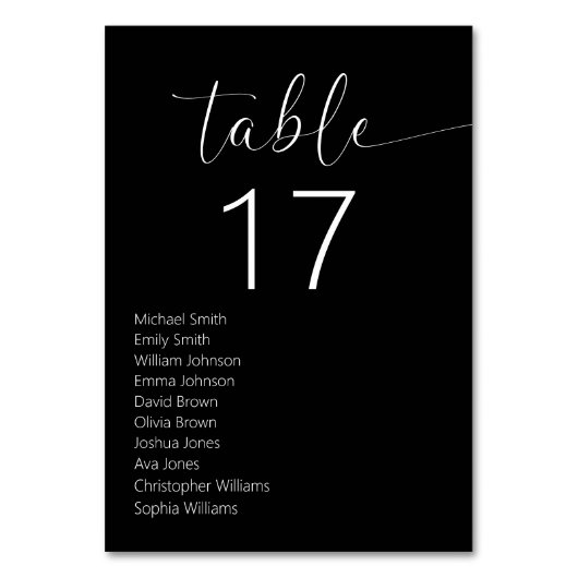 Minimalistisch zwart en wit modern huwelijk kaart (Voorkant)