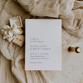 Minimalistisch zwart en wit modern huwelijk kaart