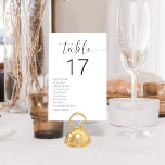Minimalistisch zwart en wit modern huwelijk kaart<br><div class="desc">Verhoog uw huwelijksreceptie met onze minimalistische zwart-wit moderne huwelijkstafelnummers, een slanke en stijlvolle toevoeging die het moderne design naadloos combineert met tijdloze elegantie. Elk tabelnummer in dit collectie heeft een minimalistisch zwart-wit kleurenschema, wat verfijning en veelzijdigheid uitstraalt als aanvulling op elk huwelijksthema of kleurenpalet. Deze met precisie vervaardigde tabelnummers beschikken...</div>