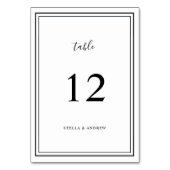 Minimalistisch zwart en wit modern huwelijk kaart (Achterkant)