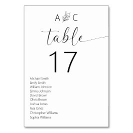 Minimalistisch zwart en wit modern huwelijk kaart