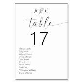 Minimalistisch zwart en wit modern huwelijk kaart (Voorkant)