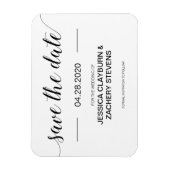 Minimalistisch zwart en wit modern huwelijk magneet (Verticaal)