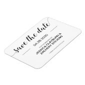 Minimalistisch zwart en wit modern huwelijk magneet (Linkerzijde)