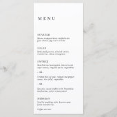 Minimalistisch zwart en wit modern huwelijk menu (Voorkant)