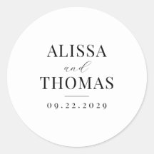 Minimalistisch zwart en wit modern huwelijk