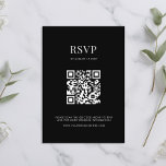 Minimalistisch zwart en wit modern huwelijk RSVP kaartje<br><div class="desc">Moderne bruiloft rsvp kaarten met minimalistische typografie ontwerp in zwart-wit kleur.</div>