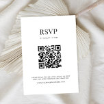 Minimalistisch zwart en wit modern huwelijk RSVP kaartje<br><div class="desc">Moderne bruiloft rsvp kaarten met minimalistische typografie ontwerp in zwart-wit kleur.</div>