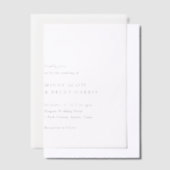 Minimalistisch zwart en wit modern huwelijk vellum uitnodigingen (Offset)