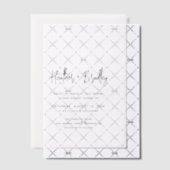 Minimalistisch zwart en wit modern huwelijk vellum uitnodigingen (Offset (Uitnodiging))