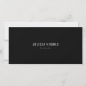 Minimalistisch zwart en wit script cadeaubon (Achterkant)