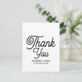 Minimalistisch - zwart en wit - Weddenschap Hartel Briefkaart (Staand voorkant)