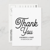 Minimalistisch - zwart en wit - Weddenschap Hartel Briefkaart (Voorkant / Achterkant)