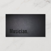 Minimalistisch zwart-gebold muzikant visitekaartje (Voorkant)
