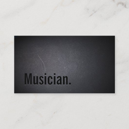 Minimalistisch zwart-gebold muzikant visitekaartje (Voorkant)