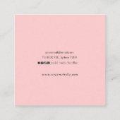 Minimalistisch zwart geschilderd vierkant visiteka vierkante visitekaartje (Achterkant)