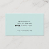 Minimalistisch zwart geschilderd visitekaartje (Achterkant)