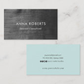 Minimalistisch zwart geschilderd visitekaartje (Voorkant / Achterkant)