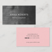 Minimalistisch zwart geschilderd visitekaartje (Voorkant / Achterkant)