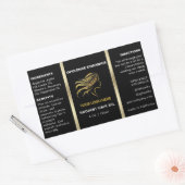 Minimalistisch Zwart & Goud Cosmetisch Flesetiket Rechthoekige Sticker (Envelop)