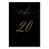 Minimalistisch Zwart Goud Elegant Script 20 Bruilo Kaart (Achterkant)