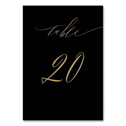 Minimalistisch Zwart Goud Elegant Script 20 Bruilo Kaart (Voorkant)