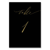 Minimalistisch Zwart Goud Elegant Script No 1 Brui Kaart (Voorkant)