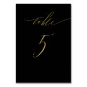Minimalistisch Zwart Goud Elegant Script No 5 Brui Kaart (Voorkant)