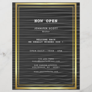 Minimalistisch zwart goud flyer